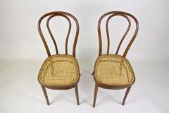  Thonet Set Of Two Art Nouveau Thonet Bentwood Chairs Vienesse Mesh AT ca 1895 - 4401852