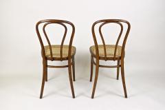  Thonet Set Of Two Art Nouveau Thonet Bentwood Chairs Vienesse Mesh AT ca 1895 - 4401854
