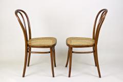  Thonet Set Of Two Art Nouveau Thonet Bentwood Chairs Vienesse Mesh AT ca 1895 - 4401857
