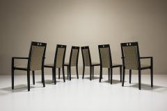  Thonet Set of 6 Thonet Dining Chairs in Wood and Fabric Austria 1980s - 3642943