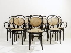  Thonet Set of 8 Early Mid Century Dining Chairs by Thonet - 2722048