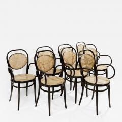  Thonet Set of 8 Early Mid Century Dining Chairs by Thonet - 2724761