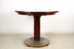  Thonet Thonet Bentwood Coffee Table with Hammered Brass Base Austria circa 1915 - 3443653