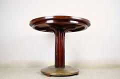 Thonet Thonet Bentwood Coffee Table with Hammered Brass Base Austria circa 1915 - 3443654