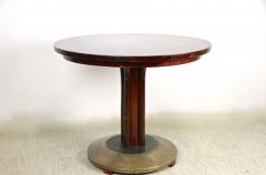  Thonet Thonet Bentwood Coffee Table with Hammered Brass Base Austria circa 1915 - 3443661