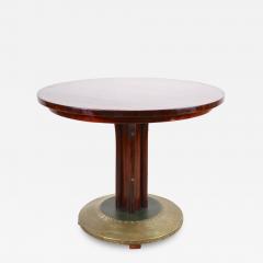  Thonet Thonet Bentwood Coffee Table with Hammered Brass Base Austria circa 1915 - 3444502