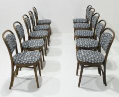  Thonet Thonet Dining Chairs Set of Ten Perennials Performance Fabric 1980s - 3334562