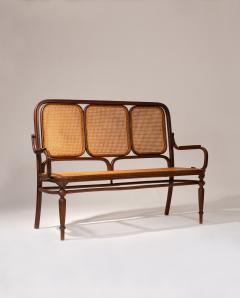  Thonet Thonet Late 19th Century Bentwood Bench with Cane Webbing - 4357301