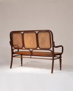  Thonet Thonet Late 19th Century Bentwood Bench with Cane Webbing - 4357303