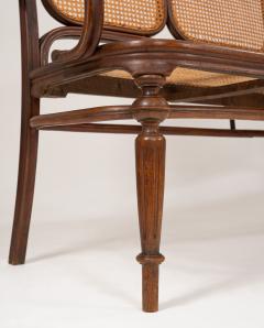 Thonet Thonet Late 19th Century Bentwood Bench with Cane Webbing - 4357306