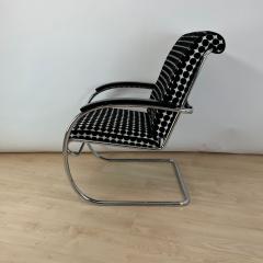  Thonet Thonet Lounge Chair KS 46 Chromed Steeltube Velvet Lacquer Germany 1932 - 4229472