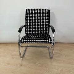  Thonet Thonet Lounge Chair KS 46 Chromed Steeltube Velvet Lacquer Germany 1932 - 4229473