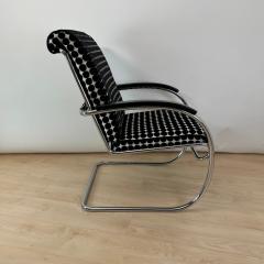  Thonet Thonet Lounge Chair KS 46 Chromed Steeltube Velvet Lacquer Germany 1932 - 4229475