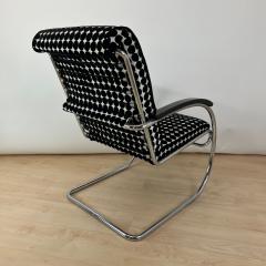  Thonet Thonet Lounge Chair KS 46 Chromed Steeltube Velvet Lacquer Germany 1932 - 4229477