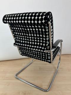  Thonet Thonet Lounge Chair KS 46 Chromed Steeltube Velvet Lacquer Germany 1932 - 4229478