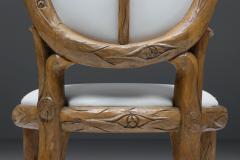  Thonet Thonet style Hand Carved Wooden Dining Chairs Mid Century Modern 1960s - 2344756
