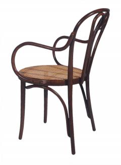  Thonet Vintage Set of Eight Bentwood and Cane Seat Armchair Dining Chairs by Thonet - 1761715