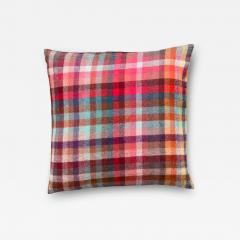  Threads Soft Goods 1960s Wool Plaid Blanket Pillow 22 x 22 USA 1472d - 4325929