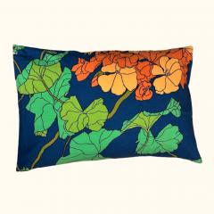  Threads Soft Goods 1970s Cotton Floral Pillow 16 x 24 USA 413b - 4323095