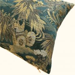  Threads Soft Goods Antique Silk Brocade Pillow 11x17 Japan - 4036813