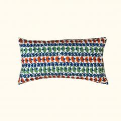  Threads Soft Goods Cotton Striped Floral Pillow 10 x 17 USA 414d - 4323196