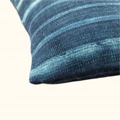  Threads Soft Goods Indigo Woven Stripe Pillow 11 x 17 North Africa 1471e - 4323109