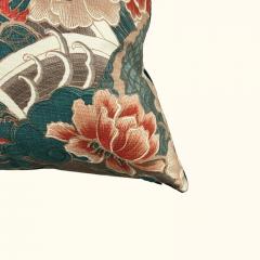  Threads Soft Goods Vintage Hand Printed Floral Pillow 22 x 22 478a - 4753062