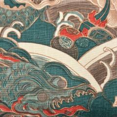  Threads Soft Goods Vintage Hand Printed Floral Pillow 22 x 22 478a - 4753064
