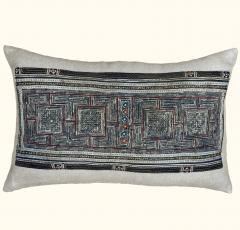  Threads Soft Goods Vintage Hmong Batik Embroidered Pillow 16x24 China 466a - 4344866