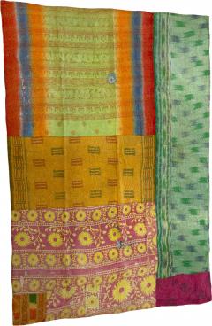  Threads Soft Goods Vintage Kantha Quilt - 4358534
