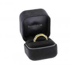  Tiffany Co 16 Stone Diamond Gold and Platinum Tiffany Co Schlumberger X Ring - 4530946