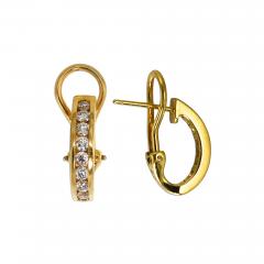  Tiffany Co 18K Yellow Gold Vintage Tiffany Co Diamond Earrings 0 65ct - 4527350