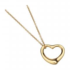  Tiffany Co 18kt Open Heart Pendant Chain - 4379133