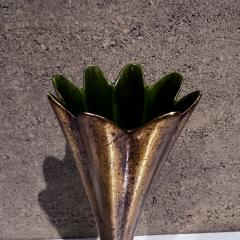  Tiffany Co 1960s Anthony Gold Leaf Vase Freeman McFarlin Pottery El Monte California - 3598810
