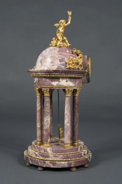  Tiffany Co A FRENCH BRECHE VIOLETTE MARBLE ORMOLU BRONZE CLOCK GARNITURE RETAILED - 3566370