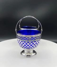  Tiffany Co A Pair of Tiffany Baskets with Cobalt Liner - 3321791