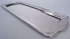  Tiffany Co Antique Tiffany American Art Deco Sterling Silver Bar Tray - 4353245