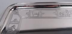  Tiffany Co Antique Tiffany American Art Deco Sterling Silver Nursery Tray - 4388467