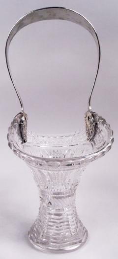  Tiffany Co Antique Tiffany American Sterling Silver Brilliant Cut Glass Basket - 4059188