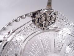  Tiffany Co Antique Tiffany American Sterling Silver Brilliant Cut Glass Basket - 4059233