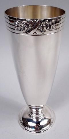  Tiffany Co Antique Tiffany Art Deco Classical Sterling Silver Vase - 3832074