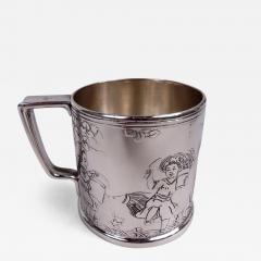  Tiffany Co Antique Tiffany Art Deco Sterling Silver Baby Cup with Child Gardeners - 4048044