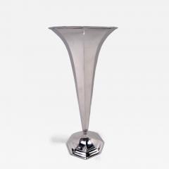  Tiffany Co Antique Tiffany Art Deco Sterling Silver Trumpet Vase - 4177017