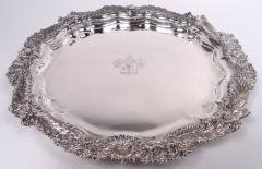  Tiffany Co Antique Tiffany Chrysanthemum Sterling Silver Round Tray - 4107102