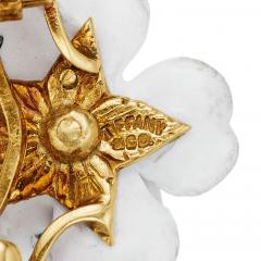 Tiffany Co Antique Tiffany Co Enamel Flower Brooch - 4363962