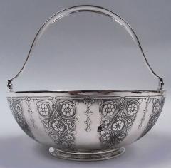  Tiffany Co Antique Tiffany Edwardian Art Nouveau Sterling Silver Basket - 3780417