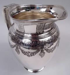  Tiffany Co Antique Tiffany Edwardian Regency Sterling Silver Water Pitcher - 4337139