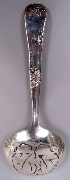  Tiffany Co Antique Tiffany Fruits Flowers Sterling Silver Peapod Pea Server - 4338926