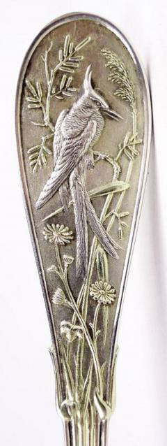  Tiffany Co Antique Tiffany Japanese Gilt Sterling Silver Fish Serving Pair - 4002770