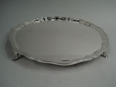  Tiffany Co Antique Tiffany Large English Georgian Sterling Silver Salver 1926 - 3762143